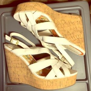 Madden girl white wedges